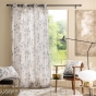 Rideau à œillets grande hauteur 140 x 280 cm – Polycoton imprimé métallisé ROSERIS