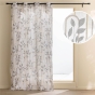 Rideau à œillets grande hauteur 140 x 280 cm – Polycoton imprimé métallisé ROSERIS