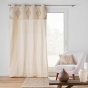  Rideau à œillets 140 x 240 cm – Coton/Polyester – Top fantaisie brodé – Modèle Kamary