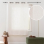 Rideau à œillets petite hauteur 140 x 180 cm polyester/lin uni PAULINE