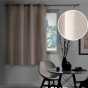 Rideau occultant à œillets 135 x 180 cm chambray uni Chinéa Beige – petite hauteur