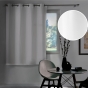 Rideau occultant à œillets 135 x 180 cm chambray uni Chinéa Blanc – petite hauteur
