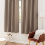 Rideau occultant à œillets 135 x 180 cm tissé TRAMINA Noisette – Petite hauteur