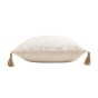 Coussin déhoussable à pompons 45 x 45 cm Coton/Polyester imprimé ANGIE
