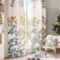 Rideau à œillets 140 x 260 cm polyester/lin imprimé ILONA – Motif végétal