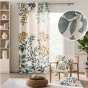 Rideau à œillets 140 x 260 cm polyester/lin imprimé ILONA – Motif végétal