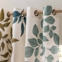 Rideau à œillets 140 x 260 cm polyester/lin imprimé ILONA – Motif végétal