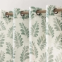 Rideau à Œillets 140x260 cm AQUALIS – Polyester & Lin Imprimé Feuillage