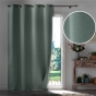 Rideau à œillets 135 x 260 cm – 100% occultant – Tissu chambray uni – Coloris cèdre