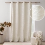 Rideau à œillets 140 x 240 cm polycoton imprimé feuilles – Style naturel & élégant – Lorenza
