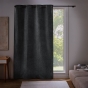 Rideau occultant à œillets 135 x 260 cm Velouris Anthracite effet velours