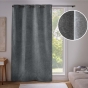 Rideau occultant à œillets 135 x 260 cm Velouris Anthracite effet velours