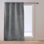 Rideau occultant à œillets 135 x 260 cm Velouris Anthracite effet velours