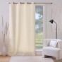 Rideau à œillets 135 x 240 cm velours uni Shelby Naturel