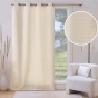 Rideau à œillets 135 x 240 cm velours uni Shelby Naturel