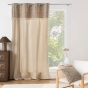 Rideau à œillets 140 x 240 cm coton/polyester top jacquard frange Domino