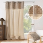 Rideau à œillets 140 x 240 cm coton/polyester top jacquard frange Domino