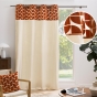 Rideau à œillets 140 x 240 cm – Velours uni + top dévoré TOPIC Terracotta
