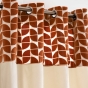 Rideau à œillets 140 x 240 cm – Velours uni + top dévoré TOPIC Terracotta