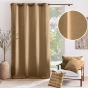 Rideau à œillets 140 x 260 cm Velours chenille COSI Noisette
