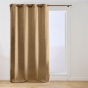 Rideau à œillets 140 x 260 cm Velours chenille COSI Noisette