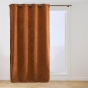Rideau à œillets 140 x 260 cm Velours chenille COSI Terracotta