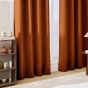 Rideau à œillets 140 x 260 cm Velours chenille COSI Terracotta