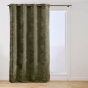 Rideau à œillets 140 x 260 cm Velours chenille COSI Kaki