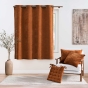 Rideau à œillets 140 x 180 cm Velours chenille COSI Terracotta