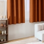 Rideau à œillets 140 x 180 cm Velours chenille COSI Terracotta