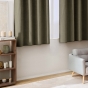 Rideau à œillets 140 x 180 cm Velours chenille COSI Kaki