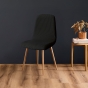 Housse de chaise scandinave extensible gaufrée SACHA Noir 40-50 cm
