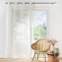 Voilage à œillets 140 x 240 cm – Voile sablé Lissea Naturel