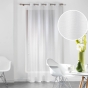 Voilage à œillets 140 x 240 cm – Voile fils coupés DANDY – Blanc