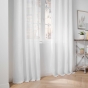 Voilage à œillets 140 x 240 cm – Effet lin tissé Haltona Blanc