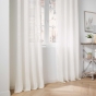 Voilage Grande Hauteur à Œillets 140 x 280 cm – Effet Lin Tissé – Haltona Naturel