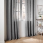 Voilage Grande Hauteur à Œillets 140 x 280 cm – Effet Lin Tissé – Haltona Gris