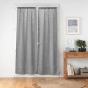 Paire de voilages passe-tringle 2 x 70 x 240 cm – Effet lin tissé HALTONA – Gris