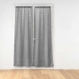 Paire de voilages passe-tringle 2 x 70 x 240 cm – Effet lin tissé HALTONA – Gris