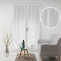 Paire de voilages droits passe-tringle 2 x 70 x 200 cm – Effet lin tissé – Milza Blanc