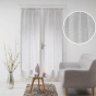 Paire de voilages droits passe-tringle 2 x 70 x 240 cm – Effet lin tissé – Milza Gris