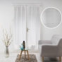 Paire de voilages droits passe-tringle 2 x 70 x 240 cm – Effet lin tissé – Milza Blanc