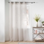 Lot de 2 voilages à œillets 140 x 240 cm – Voile tissé Éole Beige
