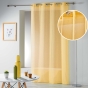 Voilage à Œillets 140 x 240 cm – Étamine Crash Telma Jaune