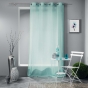 Voilage a oeillets 140 x 240 cm polycoton uni mitsy Ciel