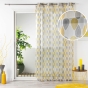 Voilage à œillets – 140 x 240 cm – imprimé transfert Palpito – jaune/blanc