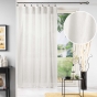 Voilage a anneaux 140 x 240 cm voile tissé Linka Blanc