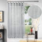 Voilage a anneaux 140 x 240 cm voile tissé Linka Gris