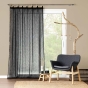 Voilage a oeillets bois 140 x 240 cm voile tissé Minalisa Noir