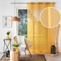 Voilage grande hauteur à œillets 140 x 280 cm – Voile sablé Sandra Jaune